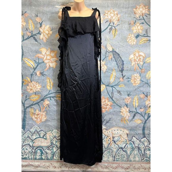 New Free People Night Slip Maxi Dress By Brenda Knight Size L - Picture 3 of 6